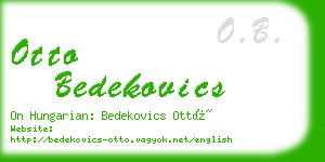 otto bedekovics business card